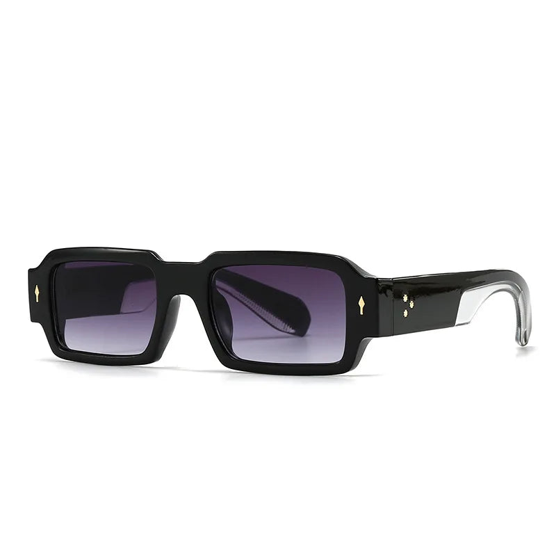 Pair of unisex retro rectangular eyewear, a classic accessory offering sun protection and style.