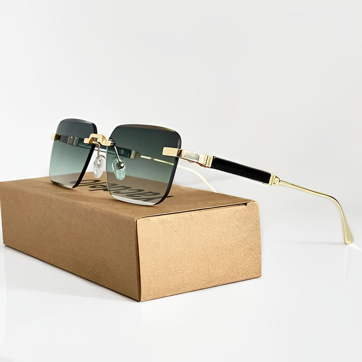 Unisex retro style sunglasses with gradient lenses, offering UV400 protection and a fashionable look for summer.