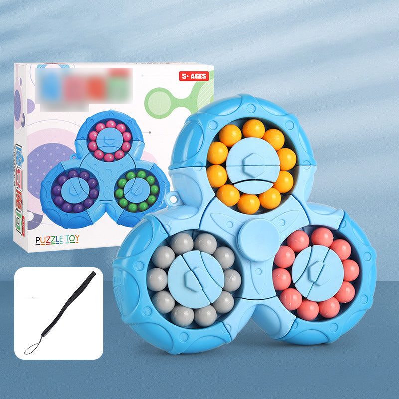 Unisex brain teaser fidget toy, rotating magic bean puzzle for educational play