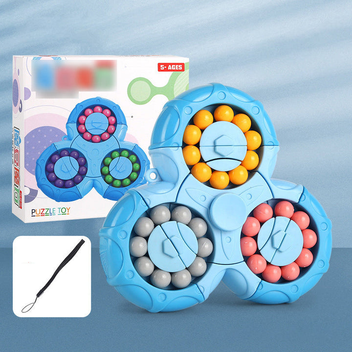 Unisex brain teaser fidget toy, rotating magic bean puzzle for educational play