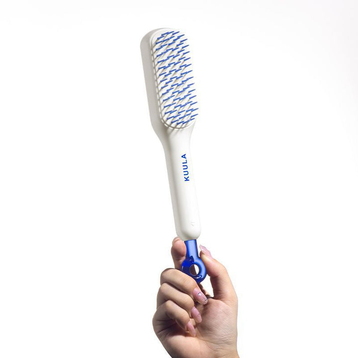 Unisex self-cleaning hair brush, an innovative beauty tool for frizz-free, detangled hair