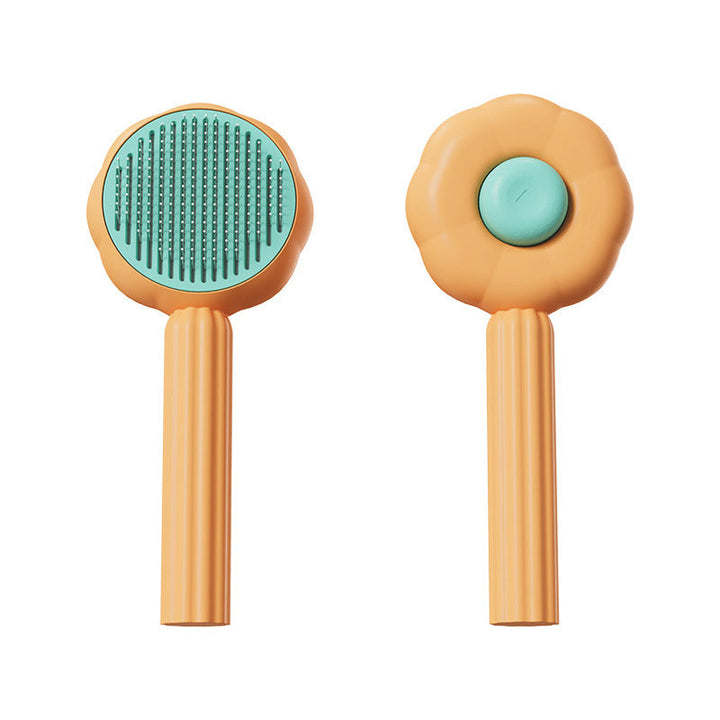 Variety of pets, including dogs and cats, benefiting from the Unisex Self-Cleaning Grooming Brush