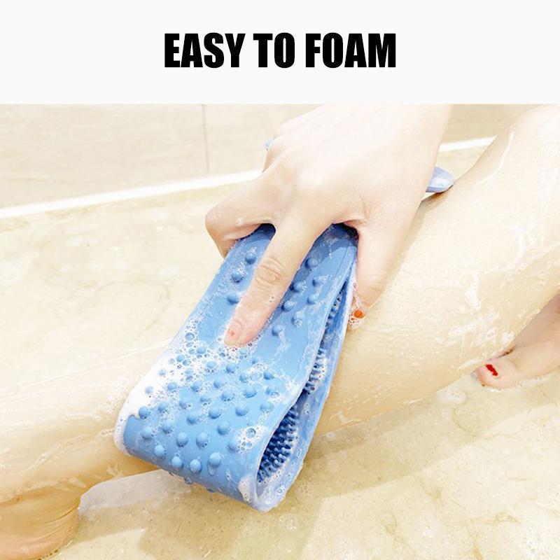Silicone body brush and back scrubber, perfect for exfoliating and stimulating skin