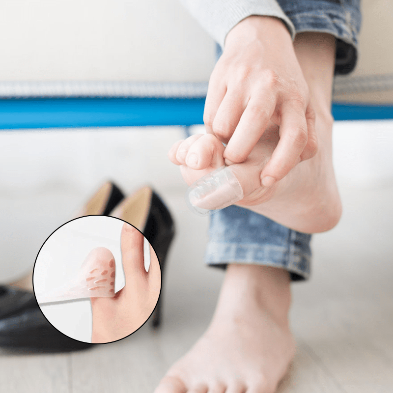 Soft, flexible silicone toe protector, ideal for preventing friction and blisters, unisex