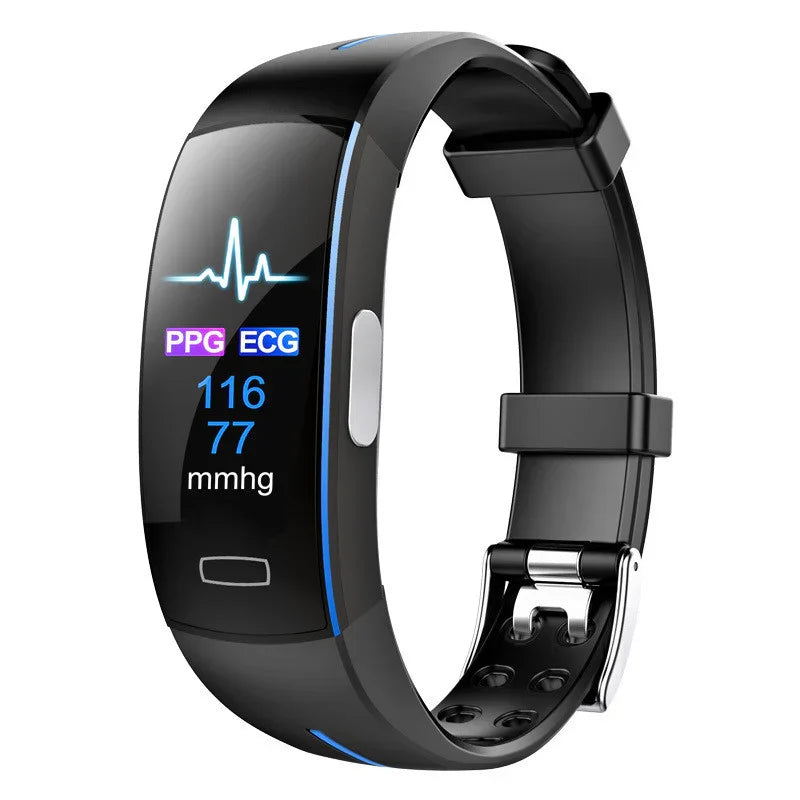 Wearable tech: Unisex fitness tracker monitoring blood pressure, heart rate, sleep & SpO2. Stay healthy.