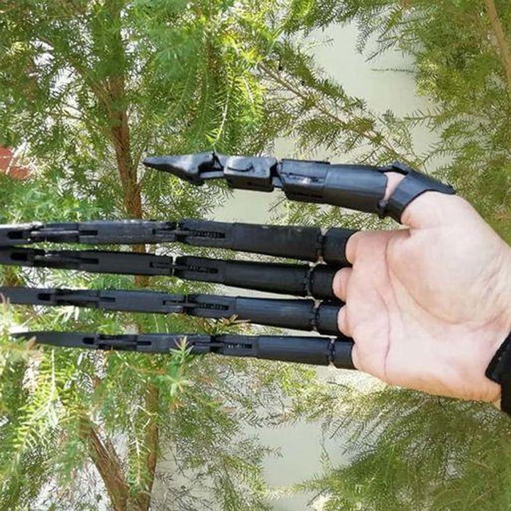 Spooky articulated finger props, designed to enhance a skeleton or horror Halloween costume