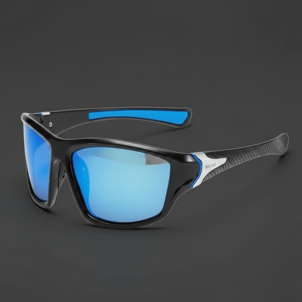 Stylish unisex sport sunglasses, polarized for glare reduction, providing UV400 protection for active use.