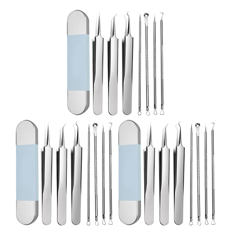 Stainless steel acne tool kit, durable and rust-resistant for long-term facial care