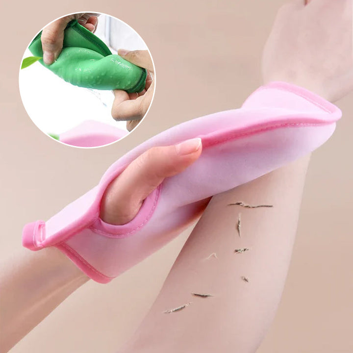 Exfoliating bath mitt, PVA, textured surface for body scrub, unisex shower accessory