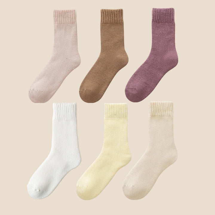 Unisex Thermal Winter Socks, orange, designed to keep feet toasty in freezing temperatures