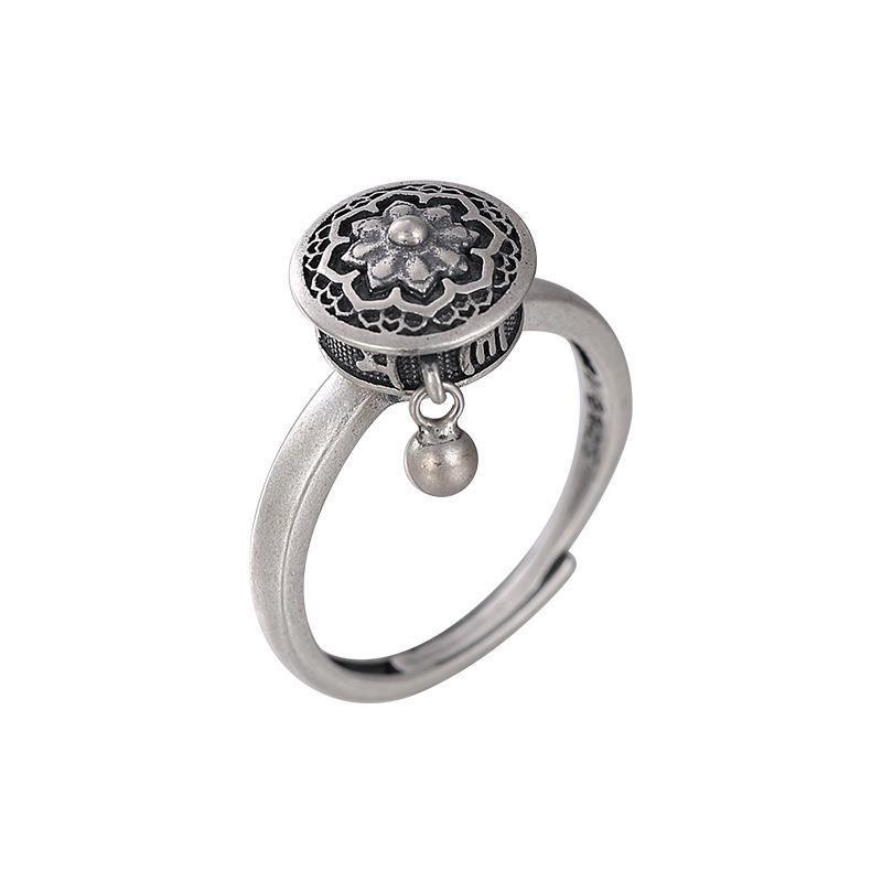 Gift-ready Tibetan Prayer Wheel Spin Ring, copper, adjustable, suitable for all genders