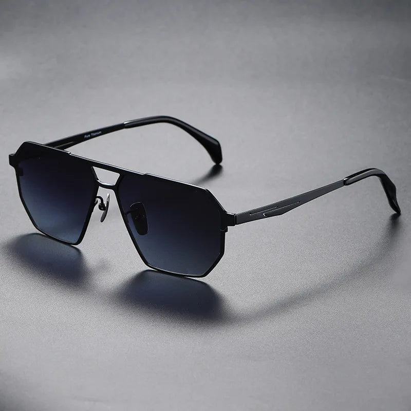 Ergonomic unisex polarized sunglasses with lightweight titanium frames, providing maximum comfort and glare reduction