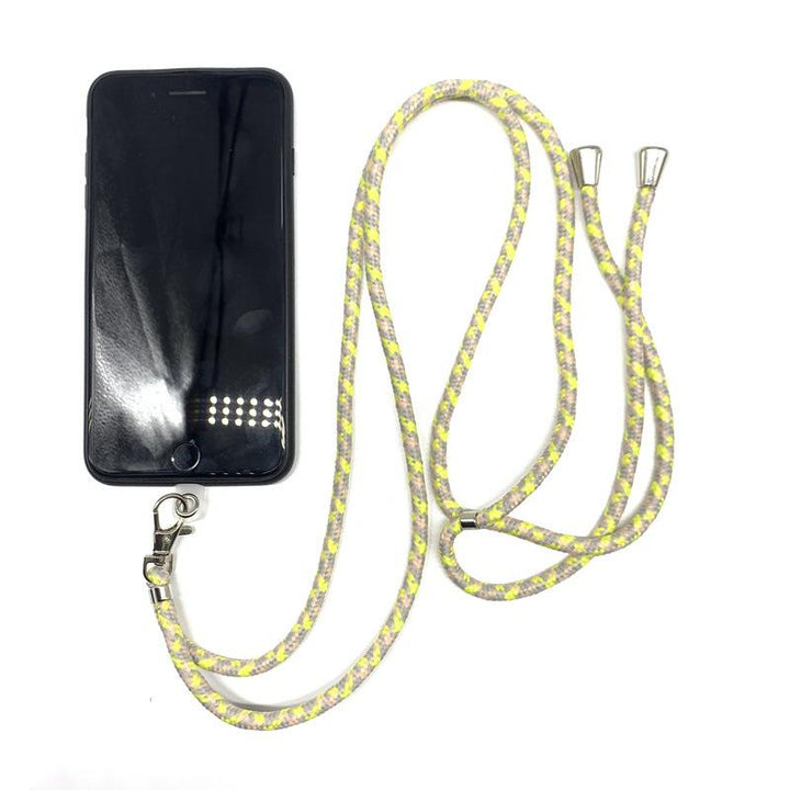 Cell phone holder with a universal detachable phone lanyard, perfect for consumers seeking mobile security and convenience.