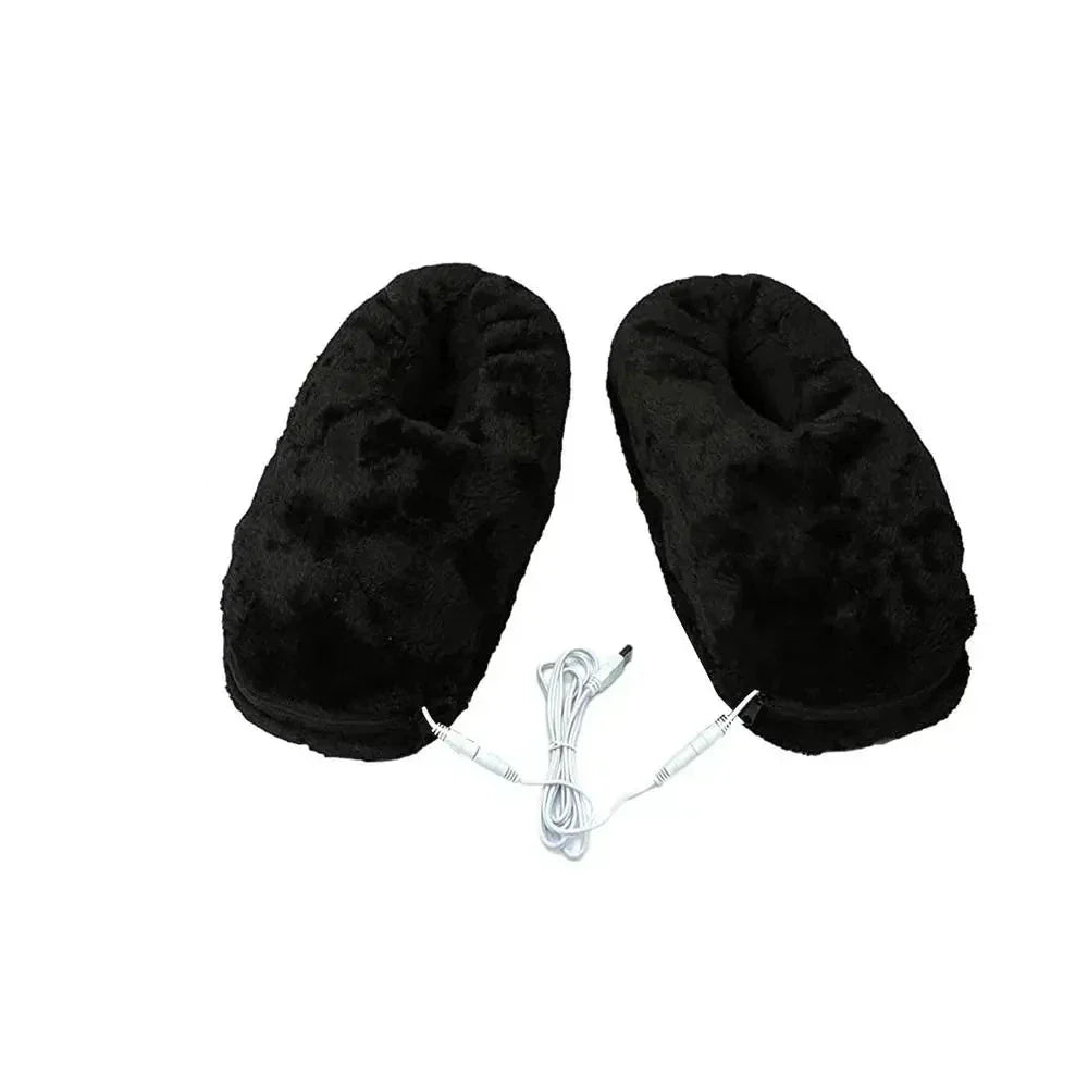 Premium unisex USB heated winter slippers, offering cozy comfort & electric warmth for home.