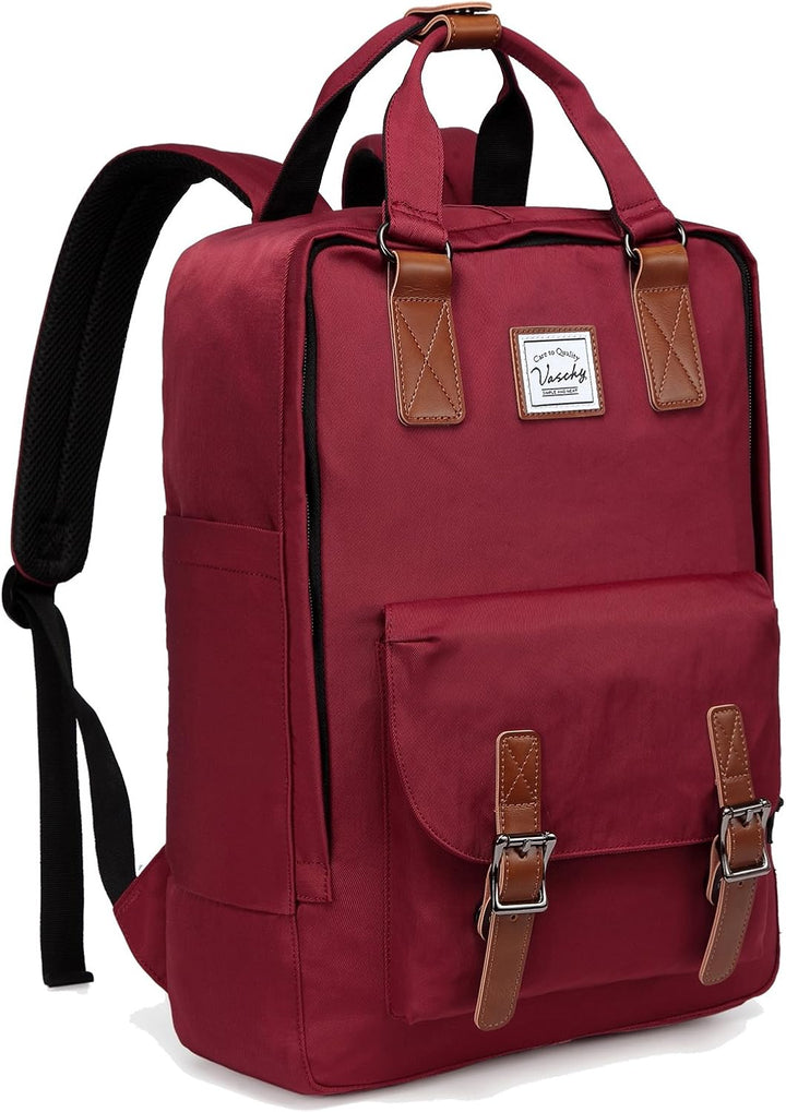 Stylish vintage travel backpack, water-resistant, ideal for weekend trips & carry-on essentials.