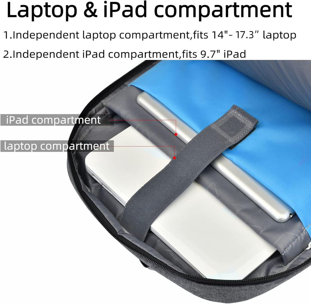 Organized water-resistant USB backpack, ideal for daily carry & short trips.