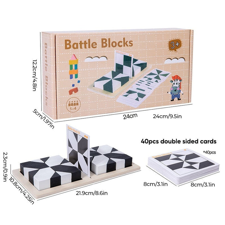 Wooden geometric block puzzle in its packaging, ideal gift for cognitive development