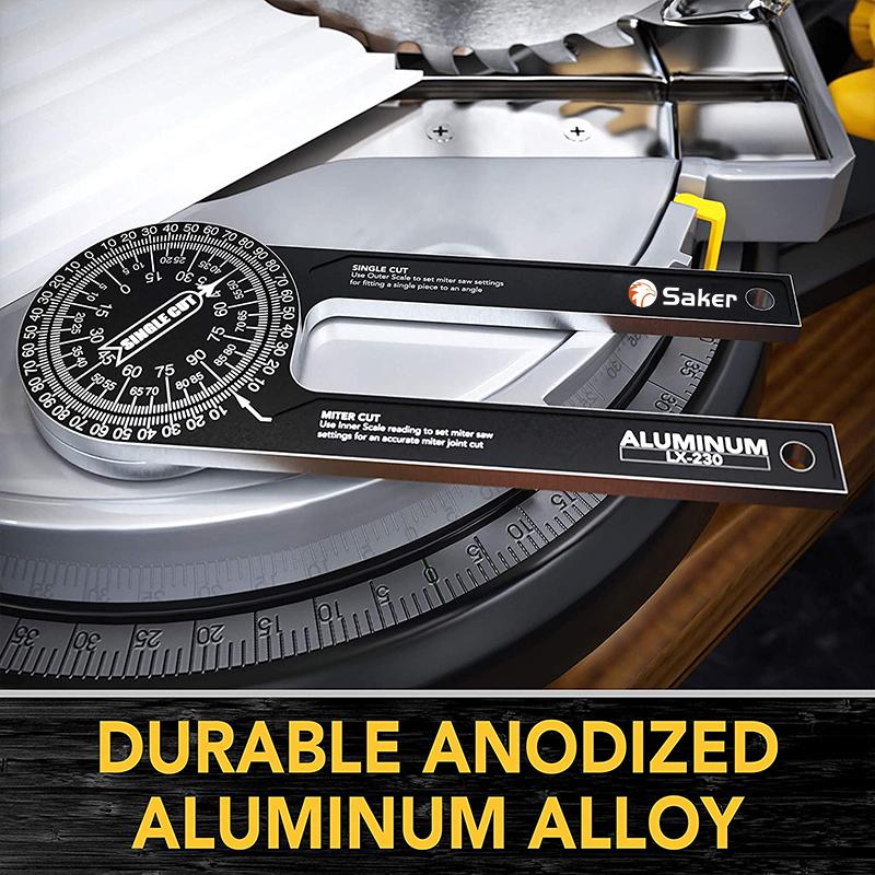 Universal Angle Finder Protractor for miter saw cuts, ideal for woodworking & carpentry