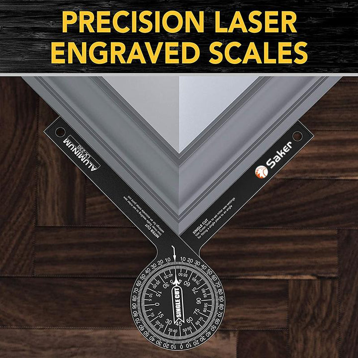 Durable universal protractor, perfect for setting exact angles on miter saws for carpentry projects