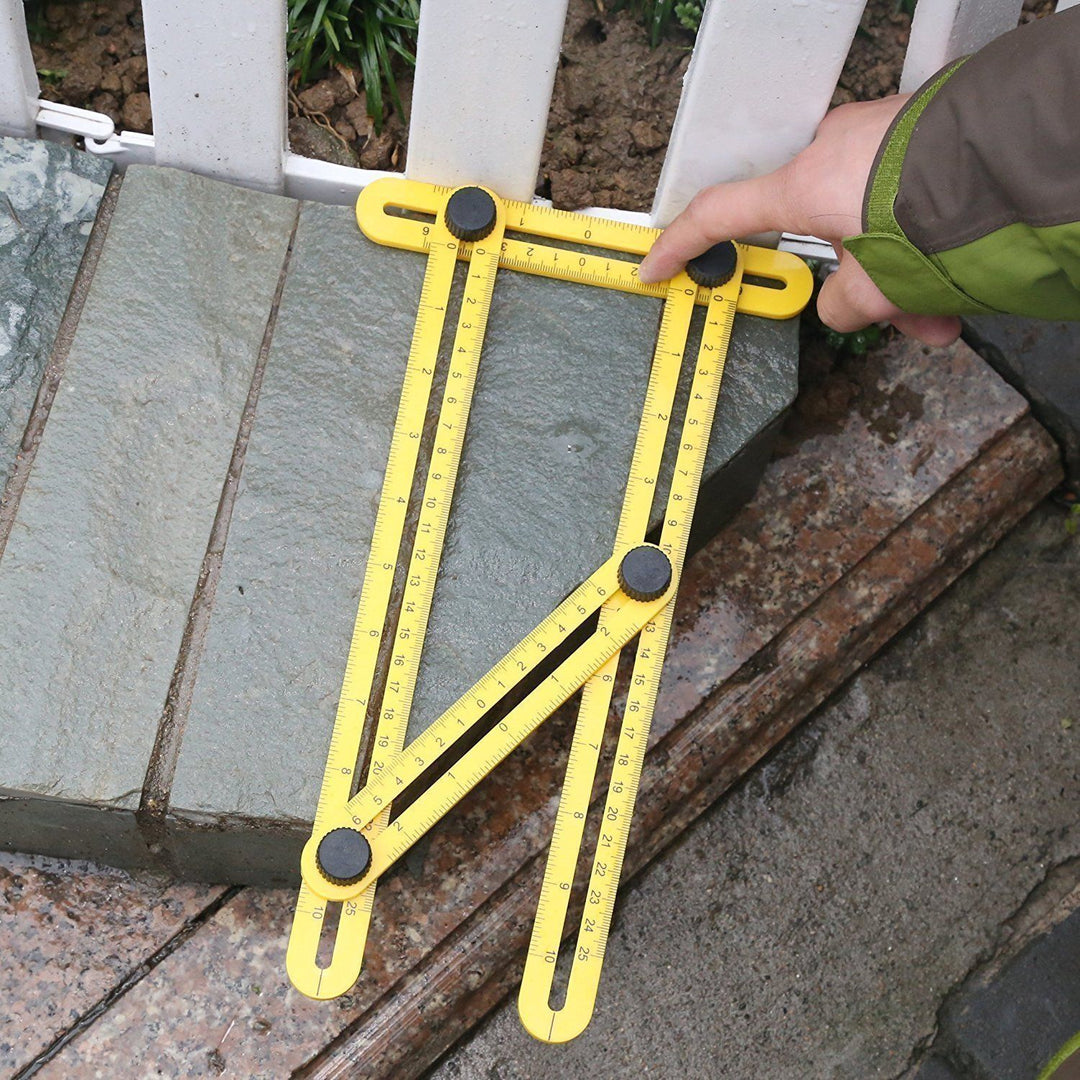 Compact angle measuring device, essential for precise layout in any craft or trade