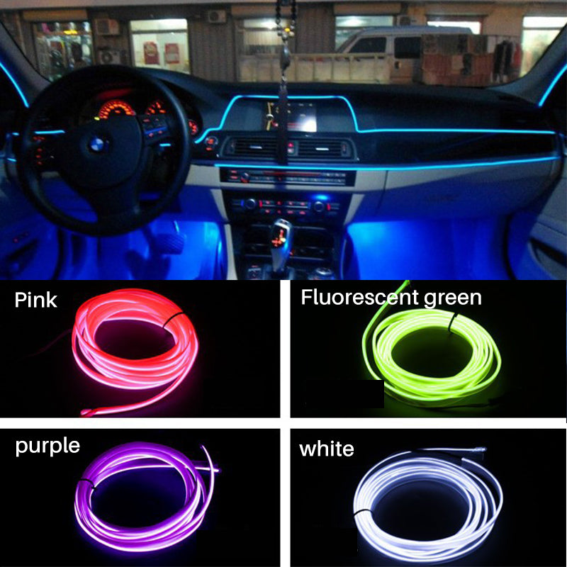 USB powered LED strip lights for car, transforming interior with vibrant ambient lighting