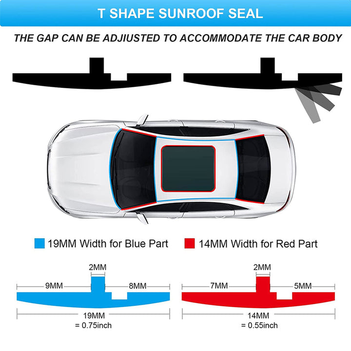 Black rubber weather stripping roll, universal fit for car windshield edge & noise reduction