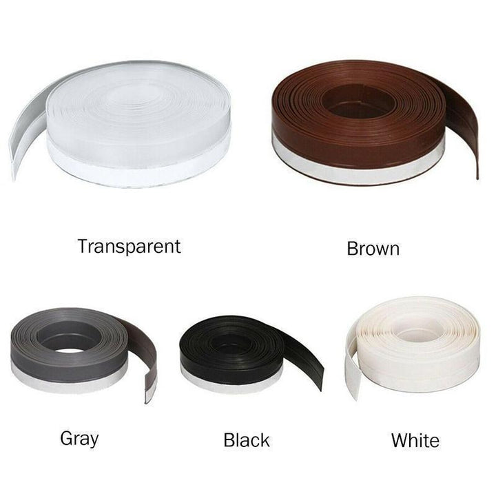 Home improvement weatherstrip, universal application, brown silicone for draft blocking and dust sealing
