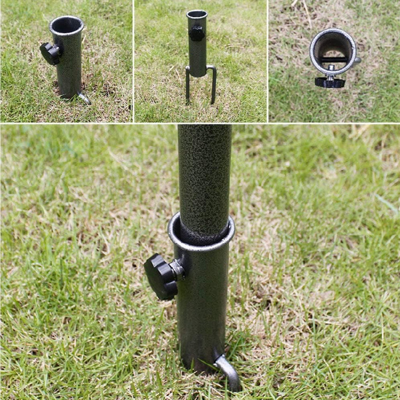 Parasol stand: Universal ground anchor, perfect for wind resistance on the beach.