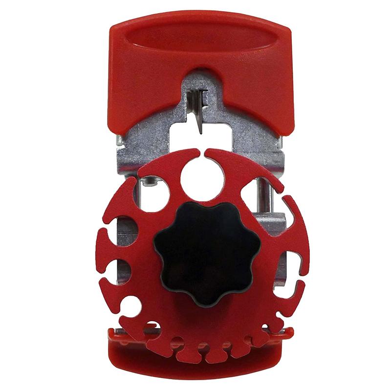 Universal handheld quick wire stripper tool, red & black ergonomic design for efficient wire stripping
