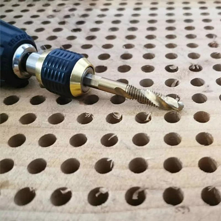 Universal Quick Change Drill Bit Adapter, a robust power tool accessory for workshop tasks