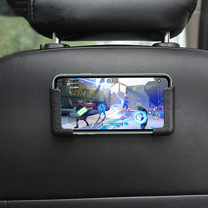 Universal tablet stand used as a desk organizer, propping up a tablet for video calls or work