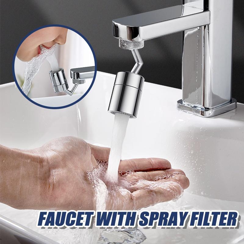 Flexible faucet aerator with dual spray modes ideal for washing dishes and vegetables in kitchen