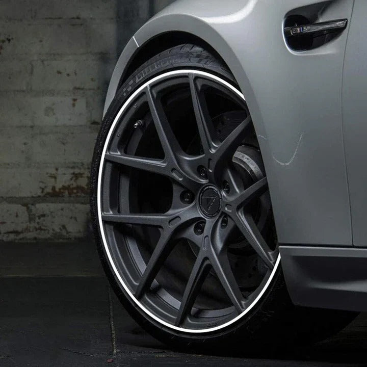 Wheel edge defense prevents curb damage, maintaining custom colored rims.