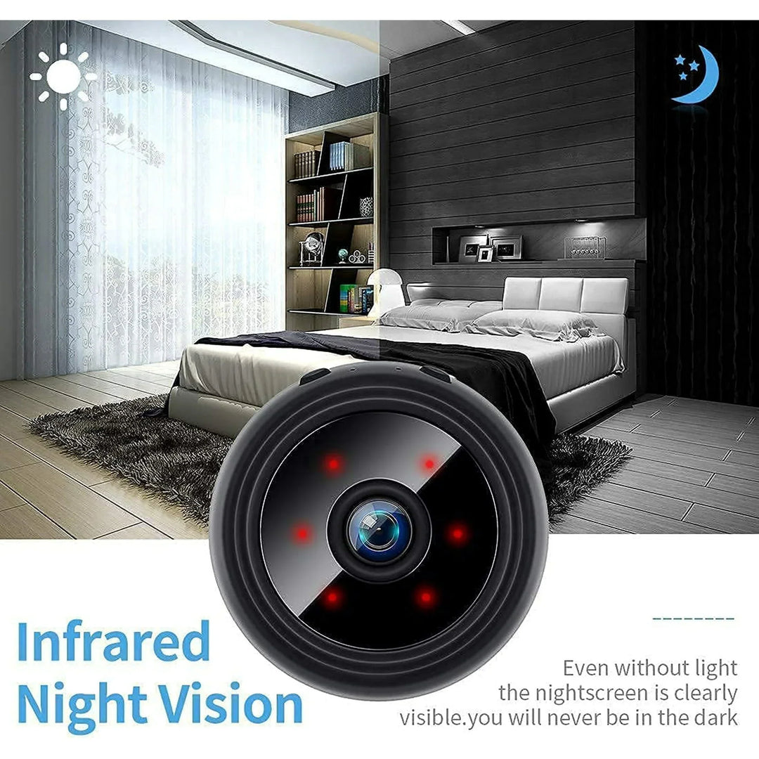 1080p wireless magnetic camera with night vision, live stream audio/video for indoor/outdoor security.