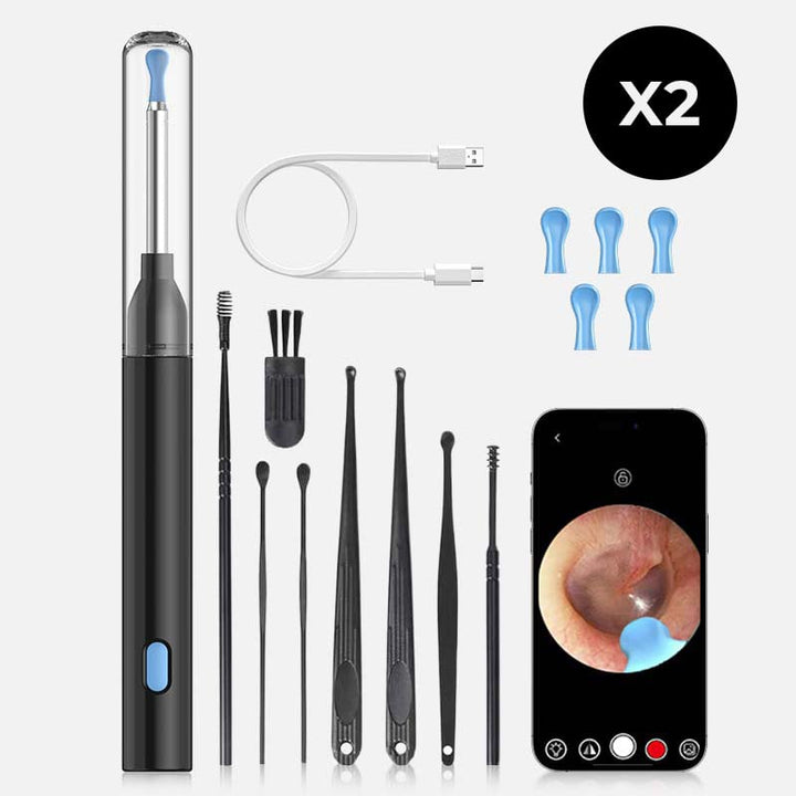 HD camera visual ear wax cleaner; rechargeable via USB, perfect for detailed ear health monitoring.