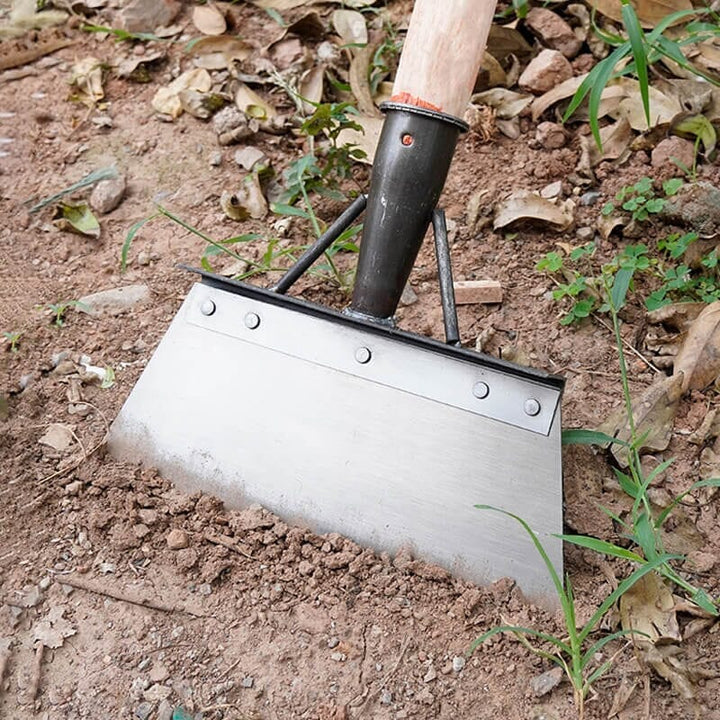 Heavy-duty cleaning shovel, ideal for garden weed removal and home use.