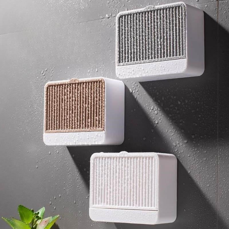 Wall-Mounted Self-Draining Soap Holder for Bathroom & Kitchen