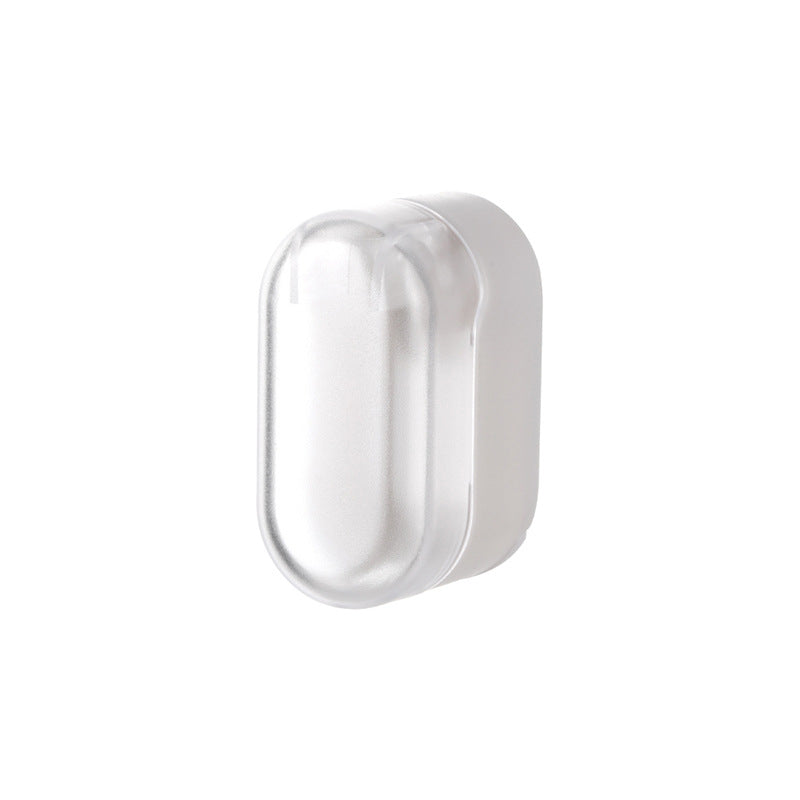 Family-sized wall mounted toothbrush holder with individual slots and protective cover