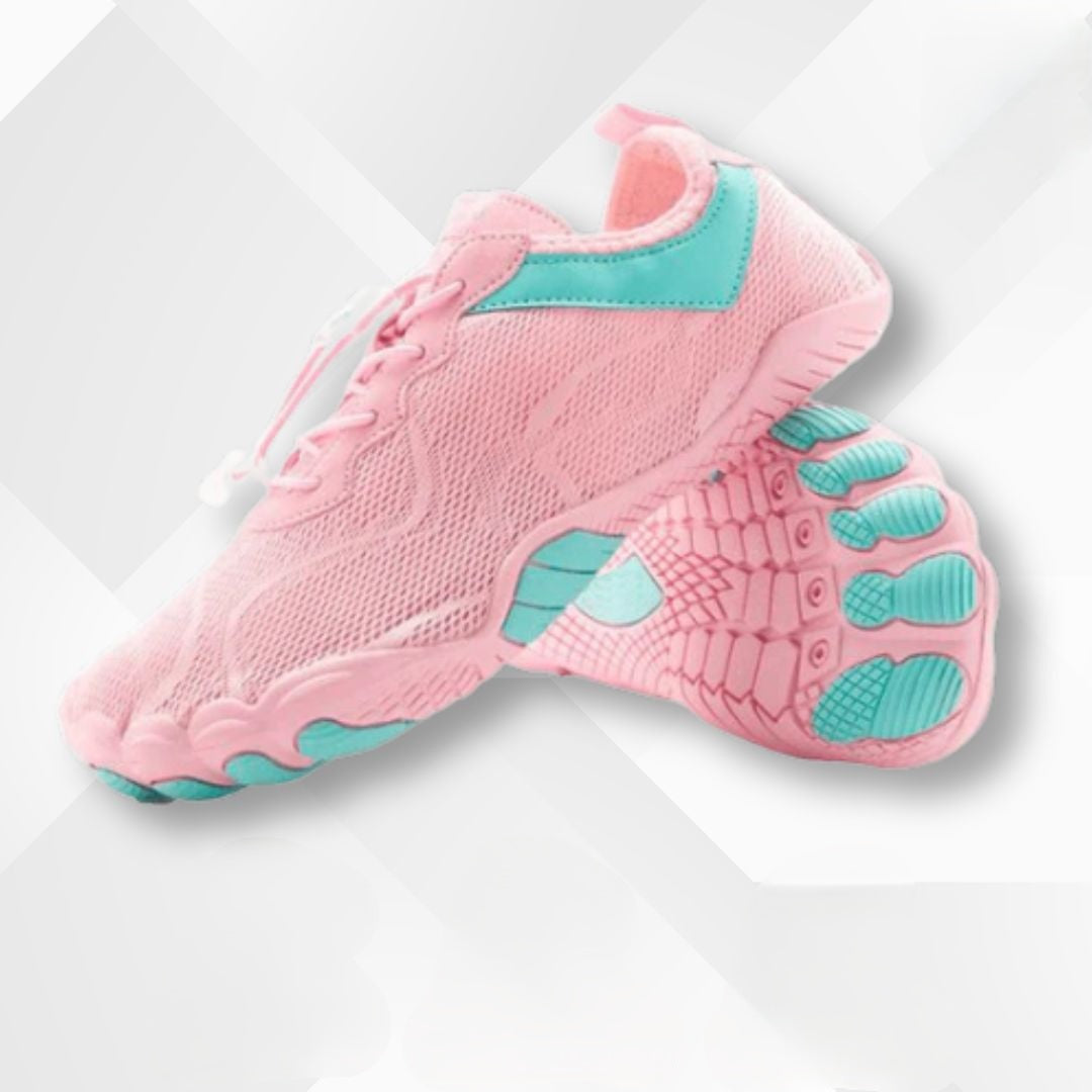 Women's waterproof orthopedic barefoot shoes, designed for comfort, support & all-weather outdoor activities.