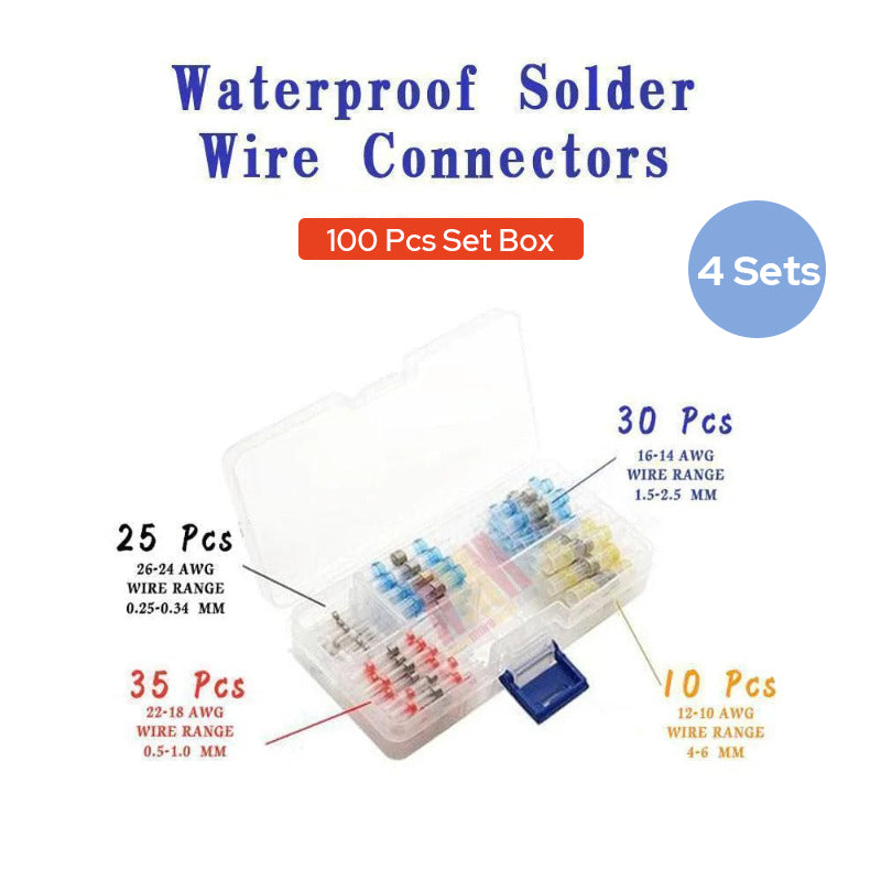Wire connectors featuring solder seal and waterproof properties for harsh environments