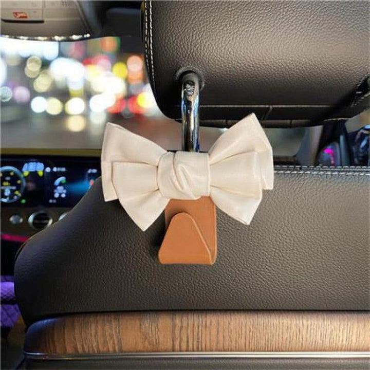 Bowknot car hooks, a simple solution for hanging grocery bags in your vehicle