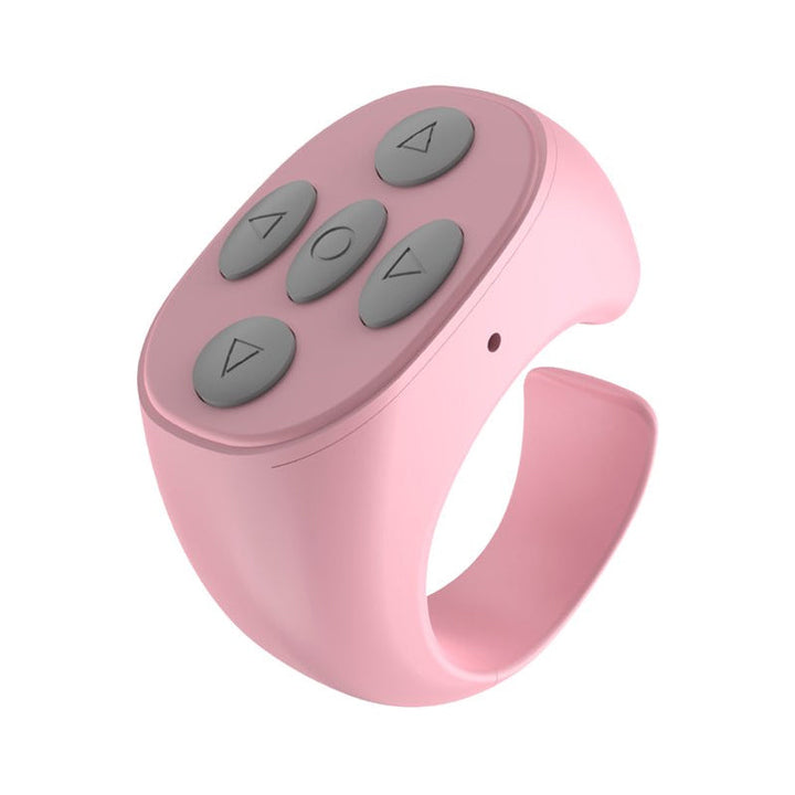 Wireless phone control gadget, a fingertip remote designed for seamless smartphone interaction and media management.