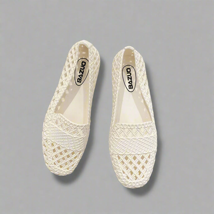 Women's apricot slip-on flats, comfortable and stylish for spring everyday wear