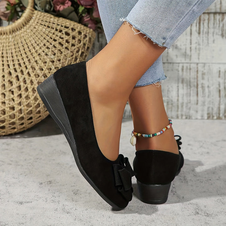 Blue versatile orthopedic flats for women, comfortable daily wear.