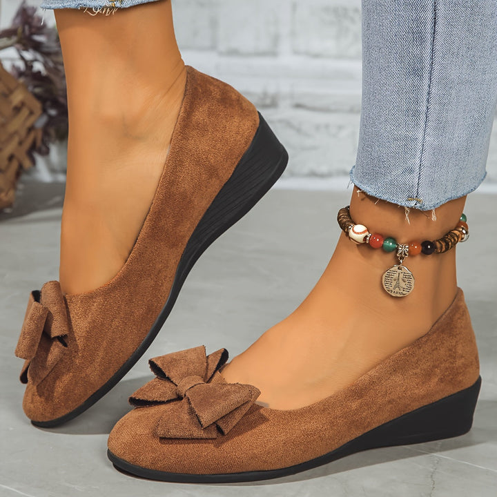 Gray casual orthopedic slip-on flats for women, ultimate comfort.