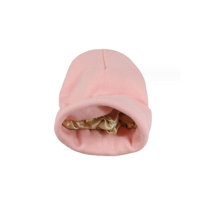 Essential women's winter hat: a satin-lined beanie for warm and hair protective wear