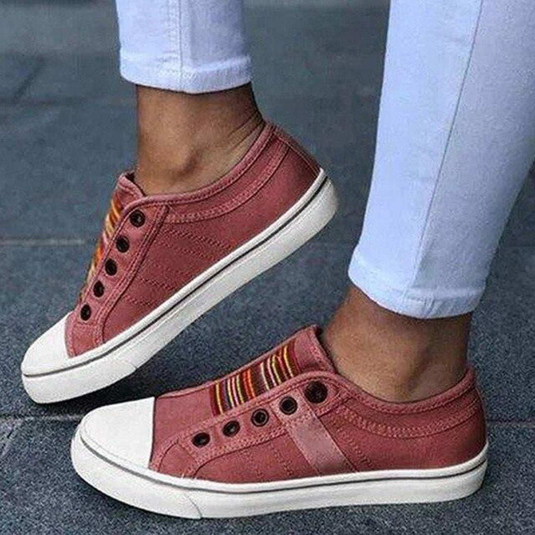 Grey women's versatile low-top casual shoes, slip-on style for ultimate comfort and everyday wear
