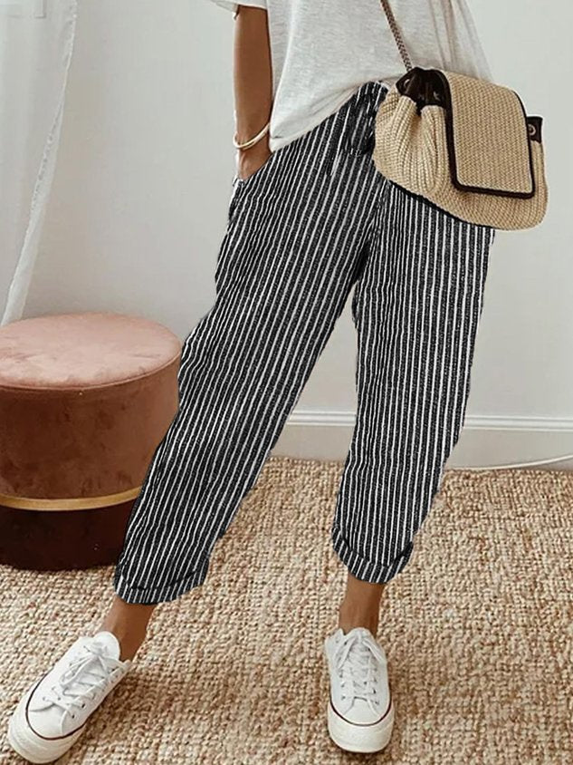 Modern women's breathable comfort pants. Moisture-wicking technology for versatile everyday & workwear.