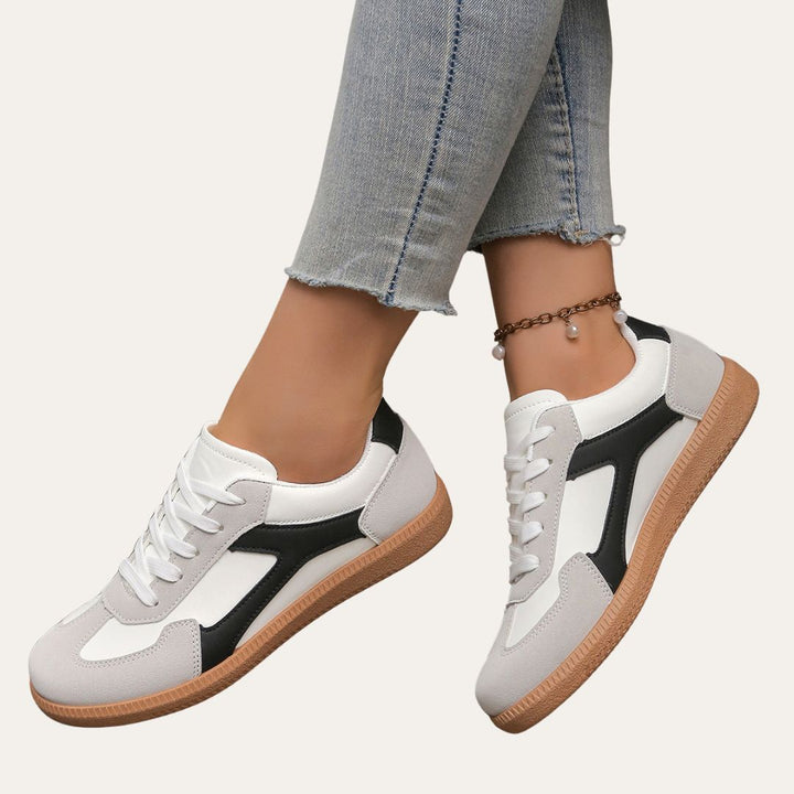 White sole low top women's sneakers, a casual and versatile choice for spring and everyday fashion
