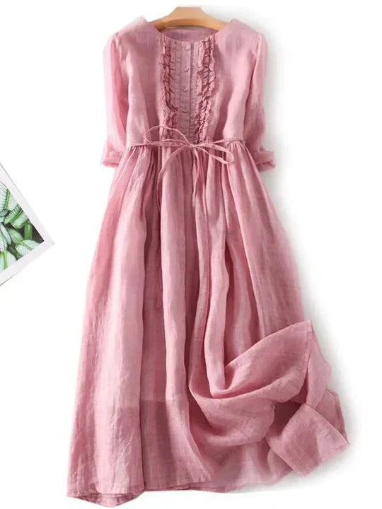 New women's chic summer sundress, light & comfortable flowy design. Perfect for warm weather fashion & beachwear.